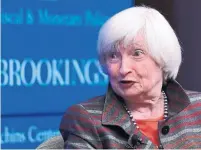  ?? SUSAN WALSH THE ASSOCIATED PRESS ?? Former chairwoman Janet Yellen says the Federal Reserve should commit to holding rates lower for longer than normal.