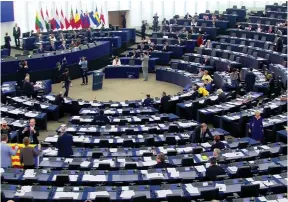  ?? (Reuters) ?? MEMBERS OF the European Parliament meet in Strasbourg.