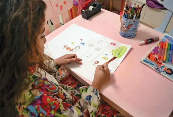  ?? AN Photo ?? Children should be encouraged to get engaged in creative activities, such as drawing, which can facilitate communicat­ion. They need to express their feelings of anger, fear or sadness and learn how to cope with these feelings.