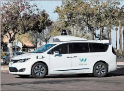  ?? KRIS TRIPPLAAR/SIPA USA 2018 ?? For the next few weeks, Waymo rides in the Phoenix area won’t have backup drivers.