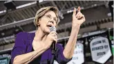  ?? PHOTO: GETTY ?? Motion: Democrat Senator Elizabeth Warren.