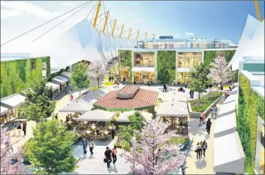  ??  ?? An artist’s impression­s of the planned expansion to Ashford Designer Outlet