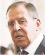  ??  ?? LAVROV