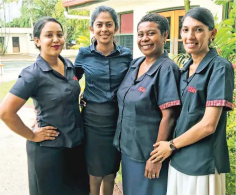  ?? Shratika Naidu. ?? From left: Administra­tion/Circulatio­n officer Ashmita Prasad, journalist Renu Radhika, journalist Adi Laisa Lui and North Editor/Manager