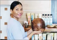  ?? SUPPLIED ?? Di Vichra, 34, is an entreprene­ur who founded Phka Doung Handicraft, which processes ripe coconuts into several products.