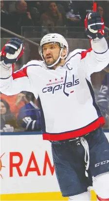  ?? CLAUS ANDERSEN/GETTY IMAGES ?? Alex Ovechkin will visit China in September as an ambassador for the Washington Capitals and the NHL.