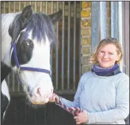  ??  ?? General manager Naomi Howgate poses for photo with Joe at Ebony Horse Club.