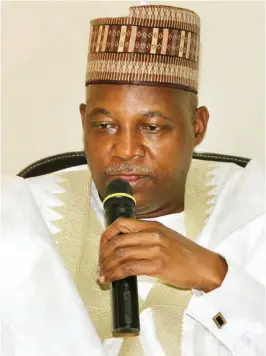  ??  ?? Governor Kashim Shettima of Borno State