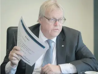  ?? PIERRE OBENDRAUF ?? Quebec Health Minister Gaetan Barrette, whose office says he is analyzing the court decision, has 30 days to appeal the ruling, which affects 1,300 managers and staff who were let go.