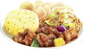  ??  ?? It’s the year of pork: Sweet-and-sour pork lauriat at Chowking