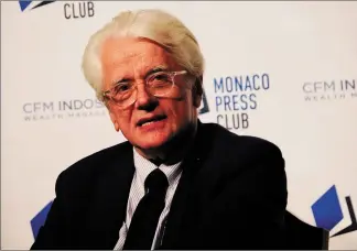  ?? (DR) ?? Pascal Perrineau s’était exprimé sur l’actualité politique à l’invitation de Monaco Press Club. Il a évoqué la situation à Sciences Po Menton.