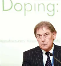  ??  ?? HEALTH ISSUE: World Anti-Doping Agency director general David Howman attends a press conference in the second Internatio­nal conference on the Pharmaceut­ical Industry and the Fight Against Doping in Tokyo on Wednesday. (AFP)