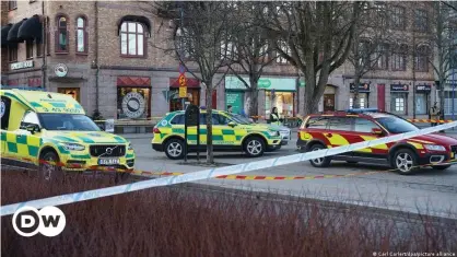  ??  ?? Swedish police said several people have been wounded in a stabbing rampage