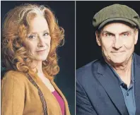  ?? AP PHOTO ?? In this combinatio­n photo, singer Bonnie Raitt, left, appears in New York on March 7, 2016, and singer James Taylor poses in New York on May 13, 2015. Raitt and Taylor are teaming up this summer for concerts that include the ultimate in Americana, some...