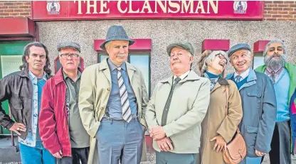  ?? Picture: BBC Studios. ?? The Still Game cast, from left, Gavin Mitchell, Paul Riley, Greg Hemphill, Ford Kiernan, Jane McCarry, Mark Cox and Sanjeev Kohli.