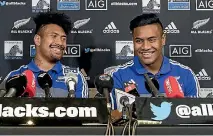  ?? PHOTO: GETTY IMAGES ?? For brothers Ardie, left, and Julian Savea it is first things first now they’re with the All Blacks.