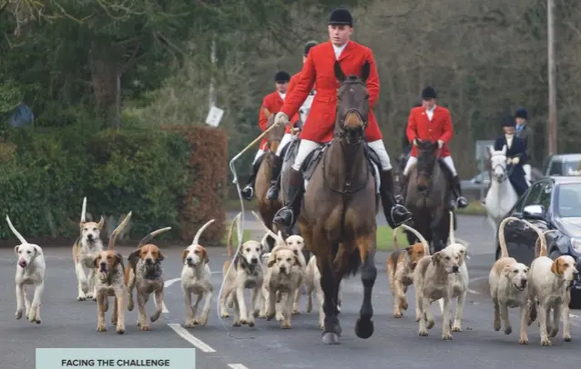  ??  ?? A meet of the Vale of Aylesbury with the Garth and South Berks Hunt, to the west of London, in 2008