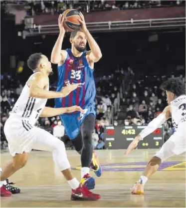  ?? //EUROLEAGUE ?? Mirotic hará su primera aparición esta temporada en el Palau coincidien­do con la visita del ASVEL