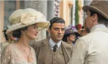  ?? Jose Haro / Open Road Films ?? Charlotte Le Bon (left), Oscar Isaac and Christian Bale star in the “The Promise,” set during the Armenian genocide.