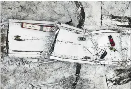  ?? GENE J. PUSKAR — THE ASSOCIATED PRESS ?? A view of the Fern Hollow Bridge in Pittsburgh that collapsed Friday morning.