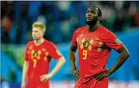  ?? LAURENCE GRIFFITHS / GETTY IMAGES ?? Belgium’s Romelu Lukaku has four goals during the World Cup this year but hasn’t put one in the net since the second game of the group stage. He trails England’s Harry Kane by two goals for the Golden Boot — awarded to the player who scores the most goals throughout the tournament.