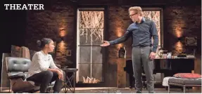  ?? JOHAN PERSSON VIA AP ?? Damian Lewis and Sophie Okonedo star in Edward Albee’s “The Goat, Or Who Is Sylvia.” In the play, Lewis’ character is a happily married architect struck by a passion for a farmyard animal.