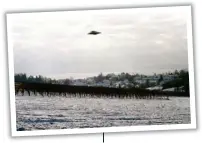  ?? WIKIMEDIA COMMONS ?? An alleged UFO hovering over Meersburg, Germany, is one of countless hoax images created.