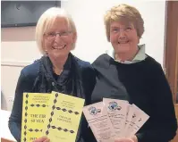  ??  ?? Forfar East and Old Parish Church Guild convener Esther Kidd with Lexi Smart, church session clerk.