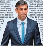  ?? Britain’s Rishi Sunak ?? even keel: