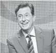  ?? RICHARD SHOTWELL, INVISION/AP ?? Stephen Colbert is both nominee and host for this year’s Emmy Awards.