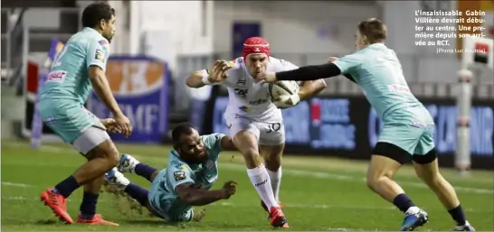  ?? (Photo Luc Boutria) ?? L’insaisissa­ble Gabin Villière devrait débuter au centre. Une première depuis son arrivée au RCT.