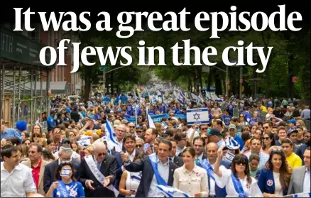  ?? PHOTO: GETTY IMAGES ?? Flying the flag: the annual Celebrate Israel event on New York’s Fifth Avenue