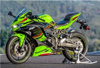  ?? ?? The new ZX-4R: ‘everyone’s clambering over each other to be first to Kawasaki’s door’