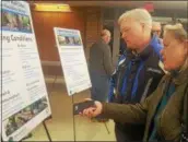  ?? BILL RETTEW JR. – DIGITAL FIRST MEDIA ?? More than 100 residents attended Thursday’s meeting about possibly again connecting Philadelph­ia and West Chester by railroad, at Cheyney University.