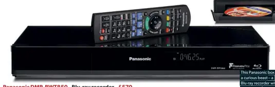  ??  ?? This Panasonic box is
a curious beast – a
Blu-ray recorder with
many extra features,
but not all hit the mark