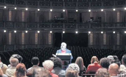  ?? santiago filipuzzi ?? Tantanian durante la presentaci­ón de la programaci­ón el miércoles pasado