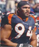  ?? The Denver Post ?? Defensive end Luther Elliss with the Broncos. Hyoung Chang,