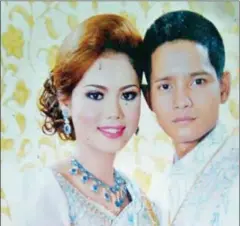  ?? SUPPLIED ?? Suspect Hang Chanthou with his wife Pen Chan Sreykuoch, whom he allegedly murdered on Sunday after she had asked for a divorce.
