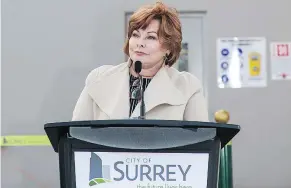  ?? FRANCIS GEORGIAN/PNG FILES ?? In an emailed statement on Tuesday, Linda Hepner says she will not run for re-election as mayor of Surrey.