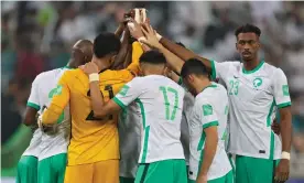  ?? Photograph: AFP/Getty Images ?? Hervé Renard’s Saudi Arabia have four wins from four in the final round of qualificat­ion for the World Cup in Qatar.