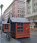  ??  ?? Market risks: Deserted festive stalls