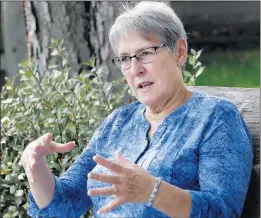  ?? /JOHN SMIERCIAK / POST-TRIBUNE ?? Mary Lou Jandura, 71, of Dyer, a former Illinois teacher, discusses her participat­ion in the Franciscan Hospital study of her treatment for COVID-19 on Sept. 16, 2020.