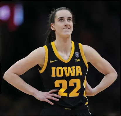  ?? CAROLYN KASTER — THE ASSOCIATED PRESS ?? Caitlin Clark’s four-year run at Iowa ended Sunday with an 87-75loss to South Carolina in the women’s NCAA championsh­ip game.