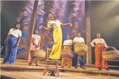  ??  ?? Erivo, centre, leads the cast of ‘The Color Purple’ on Broadway. — WP-Bloomberg photo