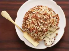 ??  ?? Ranch Cheese Ball With Chives, Parsley &amp; Walnuts