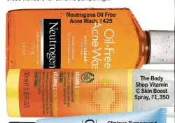 ??  ?? Neutrogena Oil Free
Acne Wash, ` 425