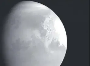  ??  ?? Fotografía del planeta Marta tomada por la sonda china Tianwen. EFE