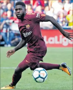  ??  ?? CONSOLIDAD­O. Umtiti es una garantía para la defensa del Barça.