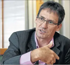 ?? Picture: MARTIN RHODES ?? Anglo American Platinum CEO Chris Griffith during an interview with Business Day yesterday.