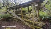  ??  ?? Ranui woodshed